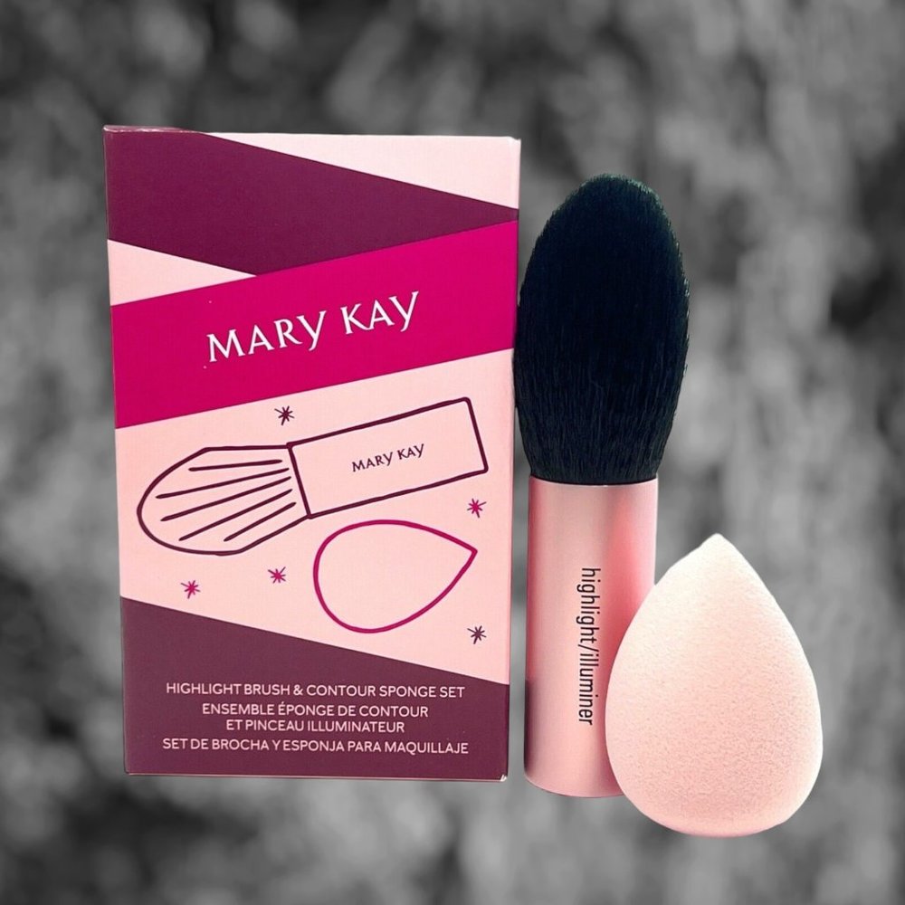 HIGHLIGHT BRUSH & CONTOUR SPONGE SET~MARY KAY ~LIMITED EDITION - Discont…